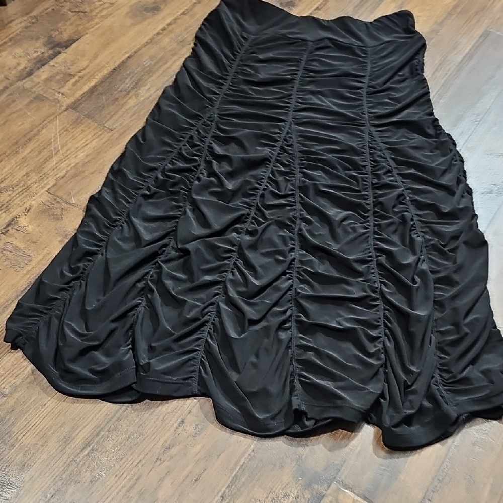 Tribal Black A-Line Ruched Skirt Witch Costume Gothic - Picture 5 of 6